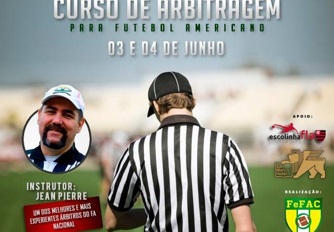 FeFAC oferece curso de arbitragem em futebol americano gratuito para associado da ABCD
